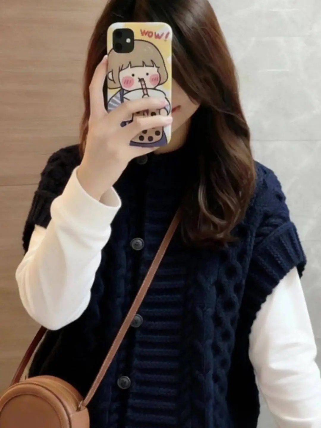 

Весна 2026: Модный вязаный жилет для женщин с льняным узором, круглым вырезом, мягкий топ из кроличьего плюша