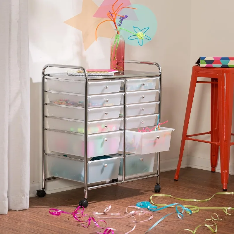 Multilayer Rolling Storage Cart Mobile Organizer Cabinet for Cosmetics Bathroom Rack Multifunctional Plastic Storage Solution