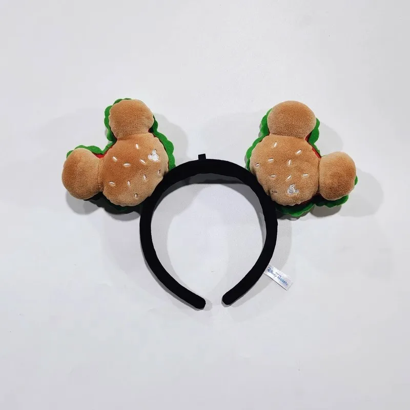 Nieuwe Disney Schattige Cartoon Burger Haarband Mickey Oren Hoofdband Kinderen Meisjes Pluche Haarspeld Haarband Hoofdband Cadeau