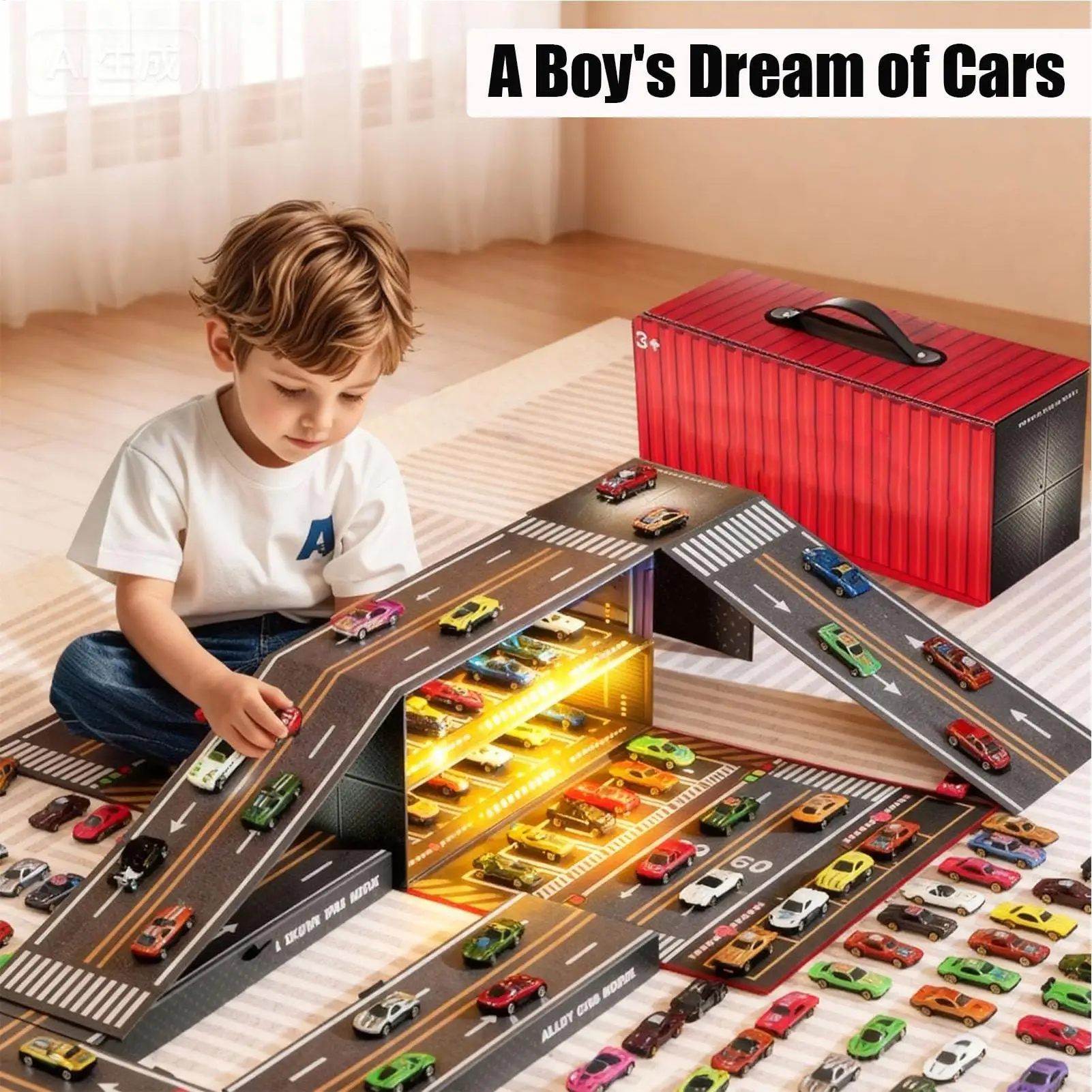 24-teiliges Mini-Auto-Set, Trägheit, zurückziehbare Autos für Jungen, Kunststoff-Fahrzeugmodell mit Behälter, Sammlung, Spielzeug, Geburtstagsgeschenk, Kind