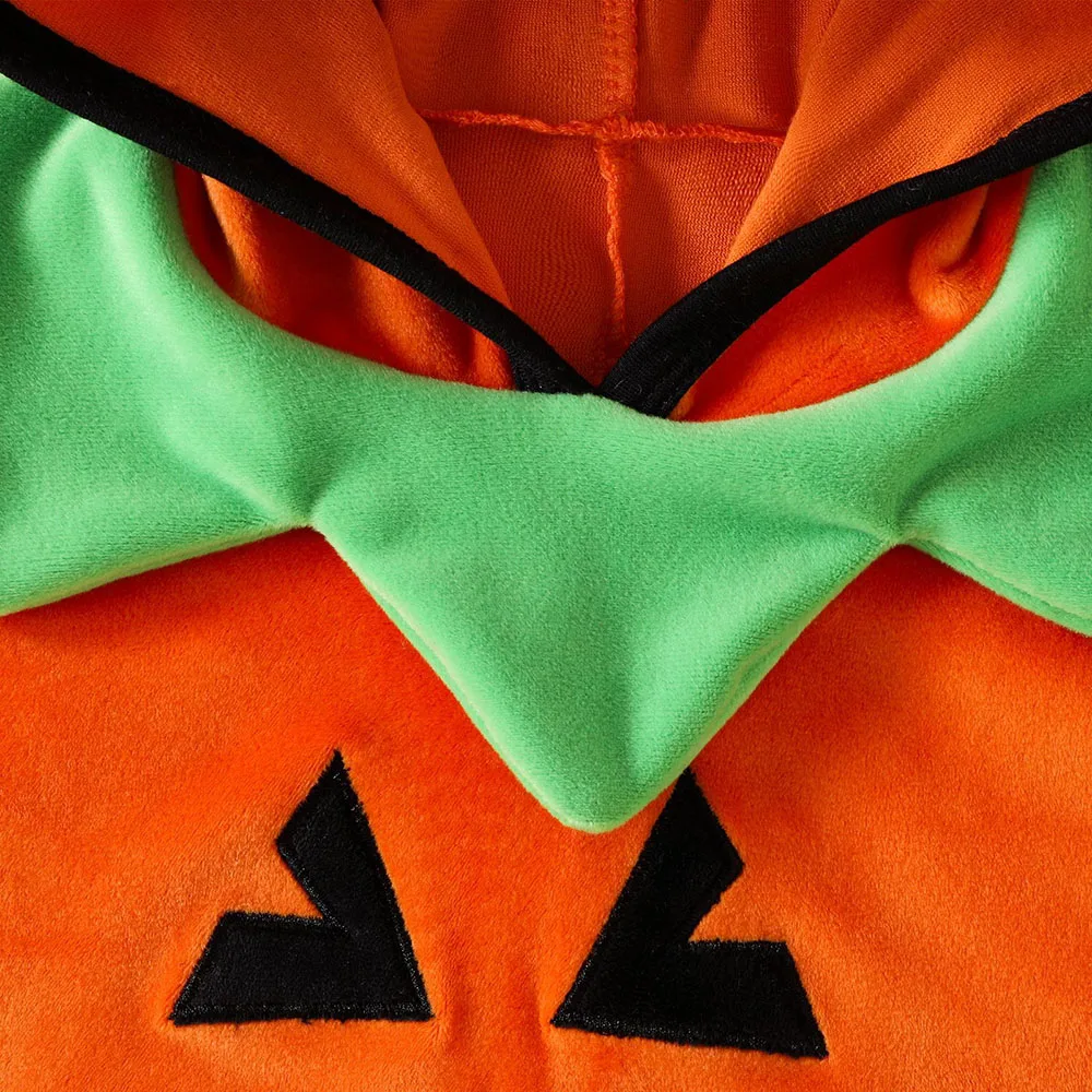 2024 Kids clothes Halloween Unisex Sleeveless Ghost Pumpkin print Hooded Cloak Cute Kids Cosplay outfit