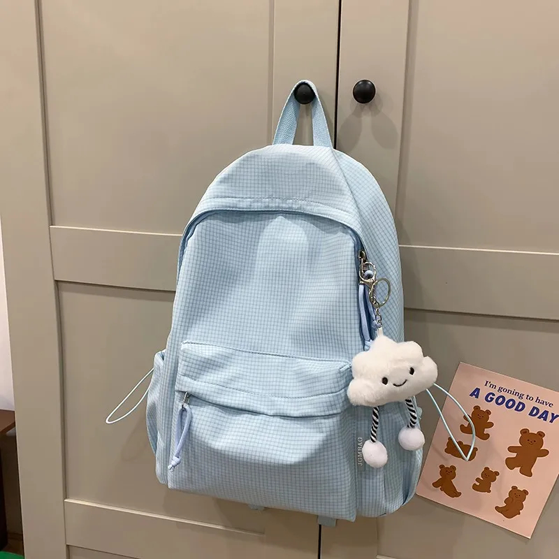 Nylon Solid Thread Student Backpacks Large Capacity Casual Versatile Bags Female 2025 Brand Commuting Simple Backpacks