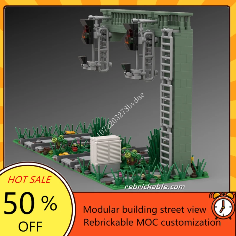 

542 шт. индивидуальные MOC модульный сигнальный мост модель с видом на улицу пользовательские головоломки технология DIY сборка игрушки подарок на день рождения и Рождество