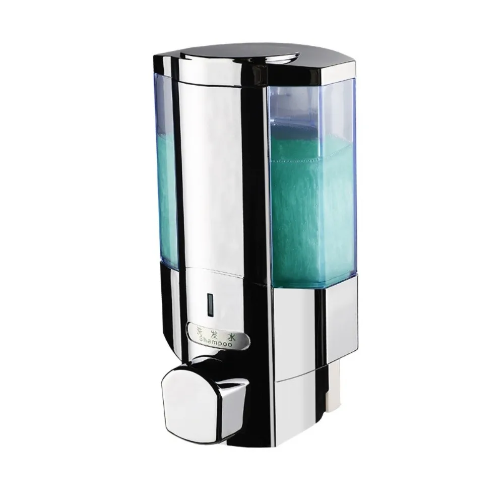 

Manual Press Wall Mounted Soap Dispenser Refillable Space Saving Double Soap Dispenser Large Capacity 350ml
