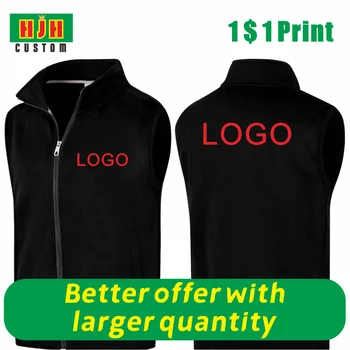 Wiosenna i jesienna kurtka bez rękawów Logo Spersonalizowany haft Print Plush Tank Top Fashion Casual Street Sleeveless Top