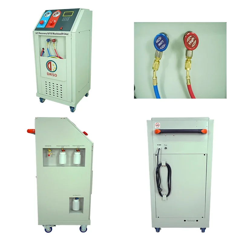 DRSD Full Automatic R134a Refrigerant Recovery Recycling Machine Car Air Conditioner Gas Care Equipment