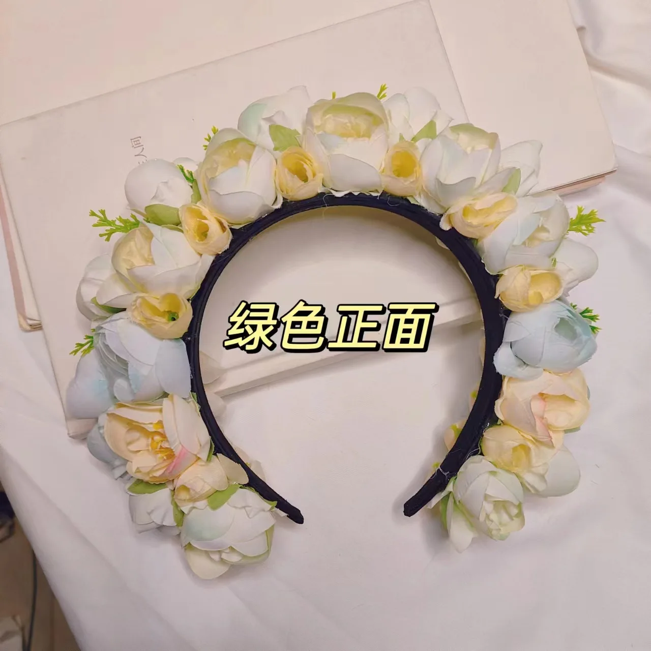 عصابة رأس زهور ثلاثية الأبعاد ، دبوس شعر الفتاة ، إكسسوارات زي هان ، خرافية وطنية