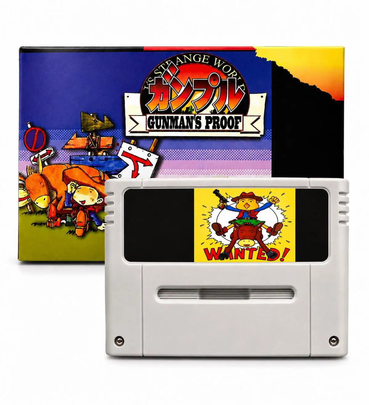 Gunman's Proof, Videojuego RPG de Acción de 16 Bits en Inglés, Formato PAL, Juego de Ciencia Ficción y Vaqueros con FRAM o SRAM