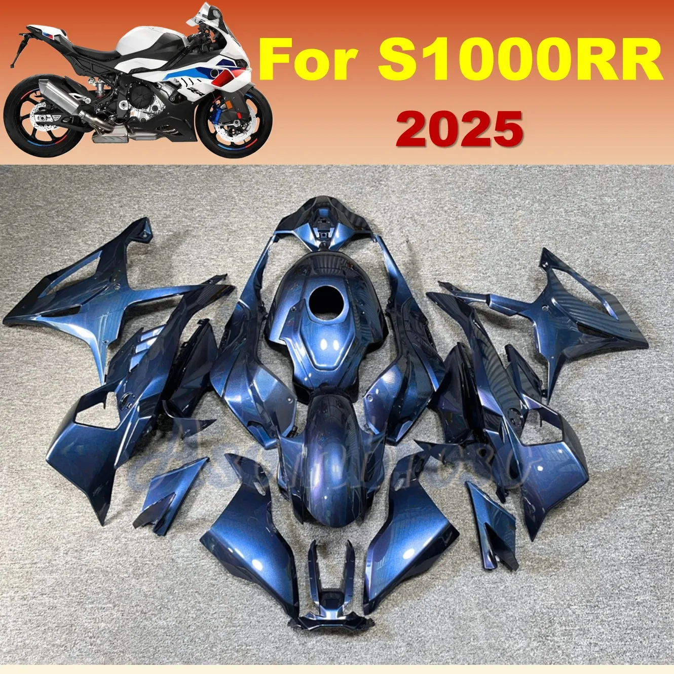 

For BMW 2025 S1000RR Fairing set S 1000 RR ABS Plastic Pearl Blue Sport Motorcycles Painted Body Panels Cowl