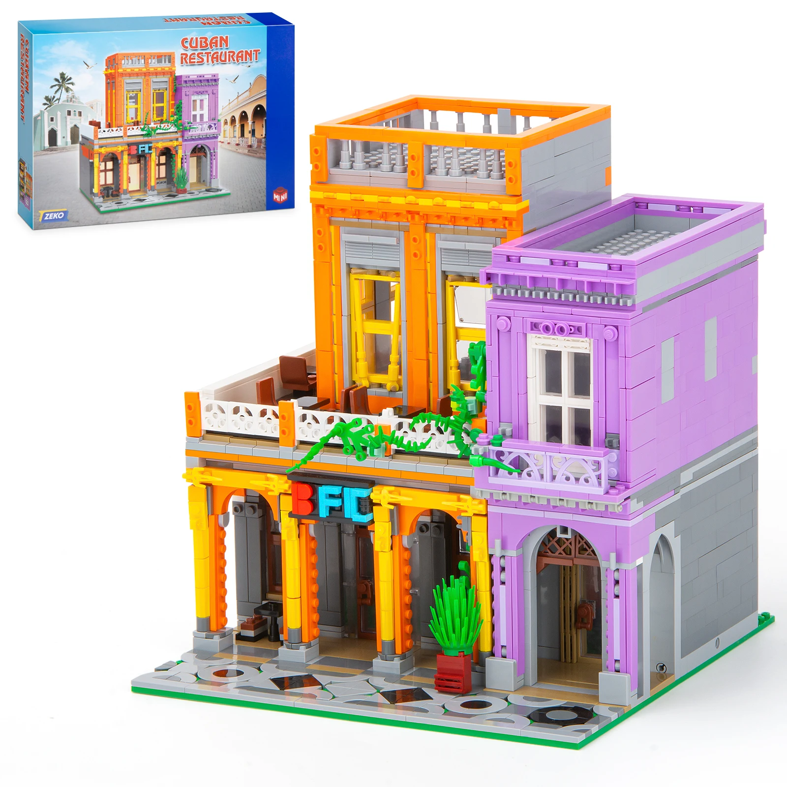 EDUCIRO Restaurant City Architecture Mini Building Bricks Sets(2279 PCS), for Kids, Adults Challenge and Creative