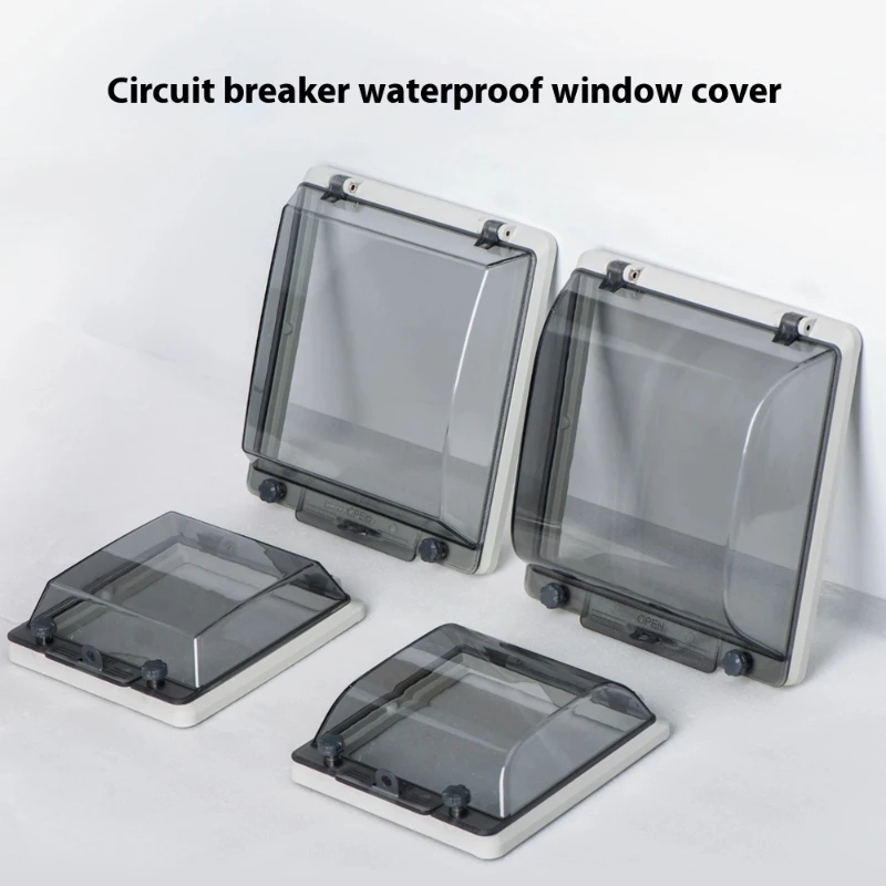 Plastic Shell Waterproof Window Cover Outdoor Distribution Box Circuit Breaker Empty Button Splash Box IP67 Transparent Cover