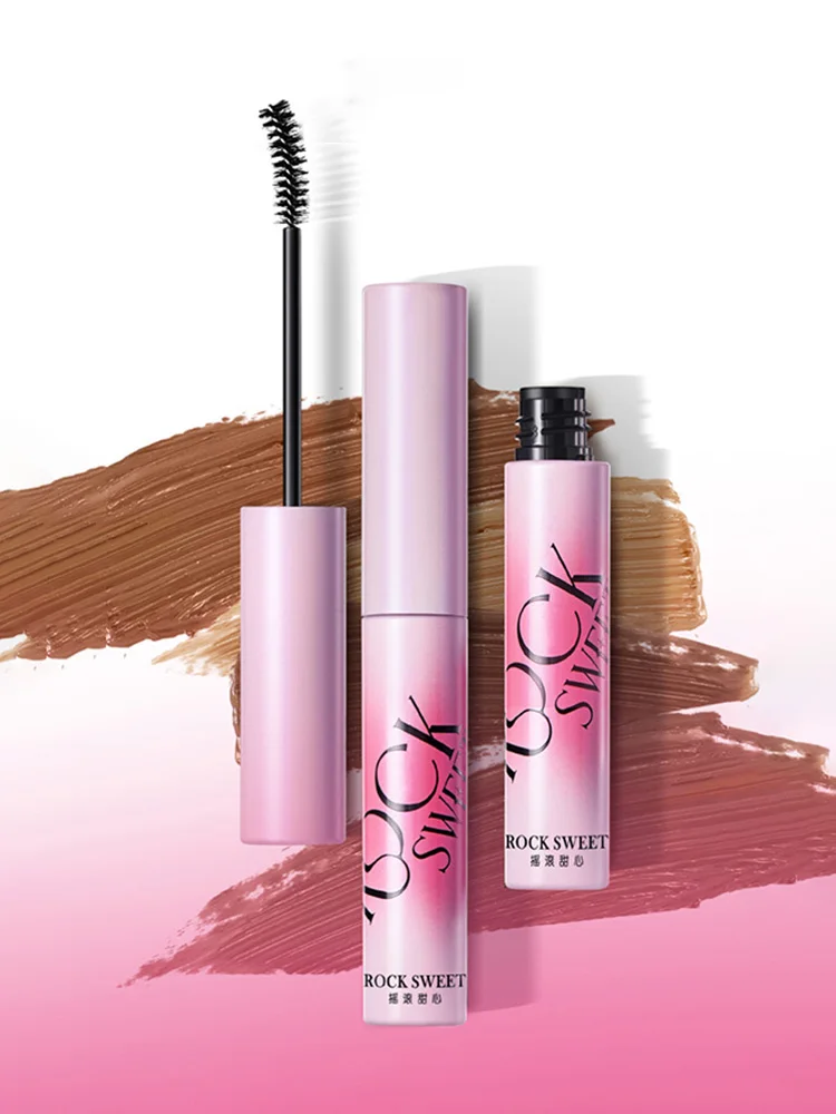 ROCK SWEET Tinted Brow Gel Mascara 4 Shades Waterproof Long Lasting Quick Dry Smudge Proof Sweat Resistant Eyebrow Tint Styling Gel Natural Brow Color