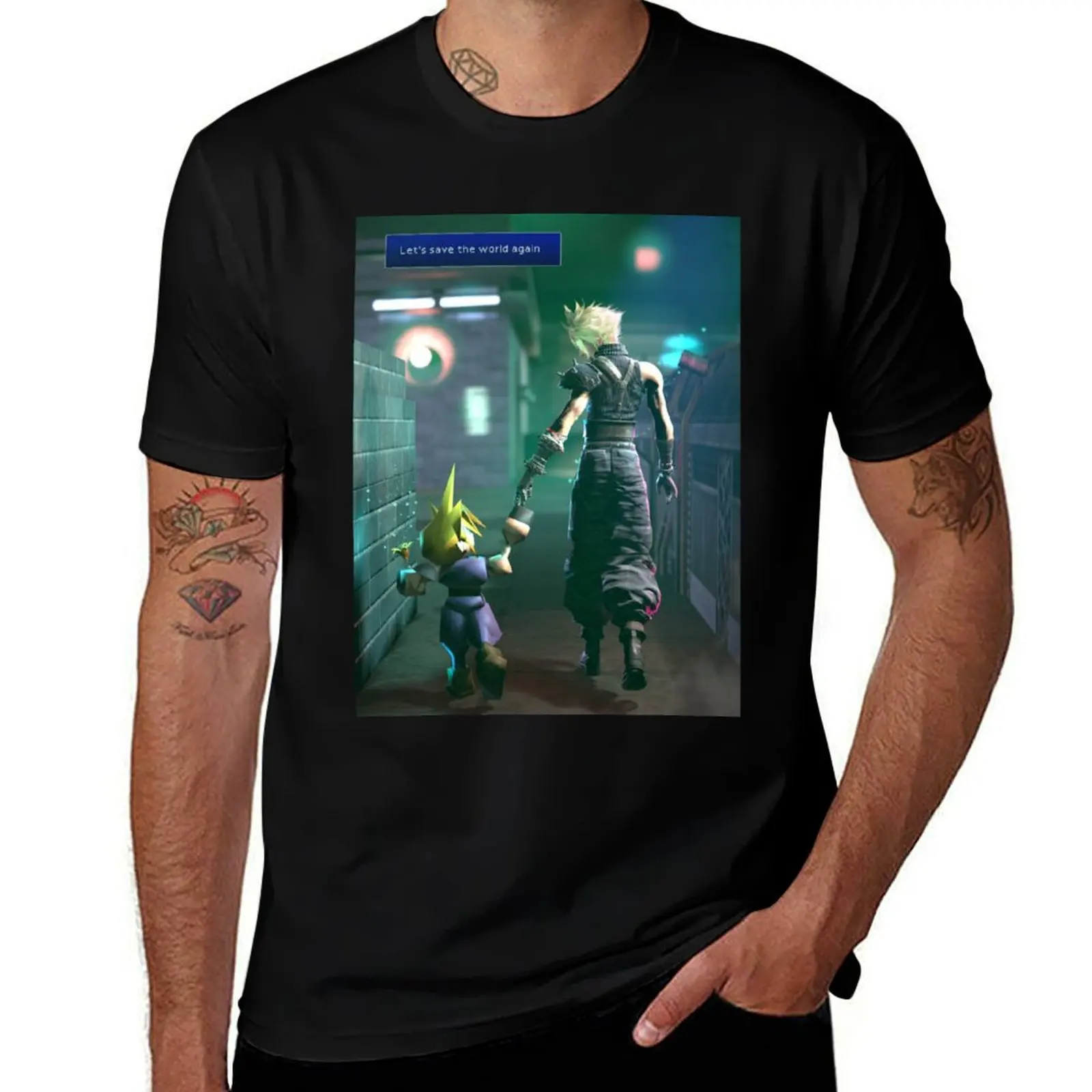

Let's save the world again T-Shirt cotton man t-shirts funny gifts football t shirt oversized t shirt tshirts for men