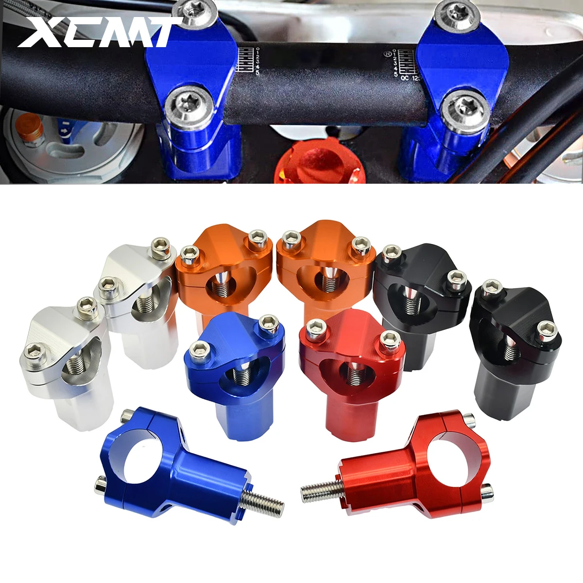 

For Husqvarna TC FC TE FE 125-501cc 2009-2022 For KTM EXC SX SXF XC XCF XCW Motorcycle CNC 28MM Handlebar Risers Bar Mount Clamp