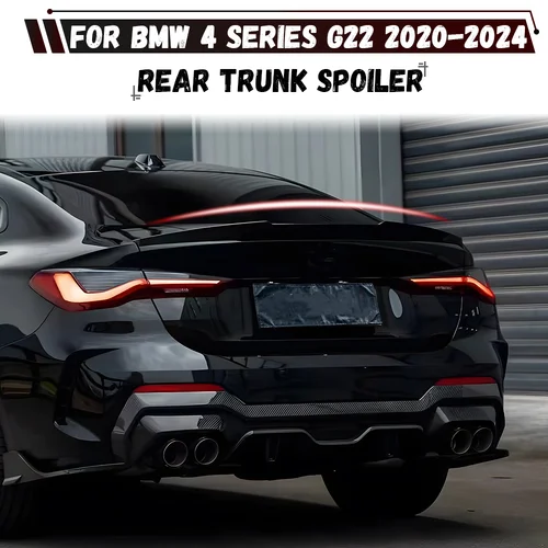 Imagen 1 del producto Para BMW 4 Series G22 420i 430i 420d 430d M440i M440d 2020-2024 tapa del maletero trasero del coche alerón trasero del labio de la cola del pato