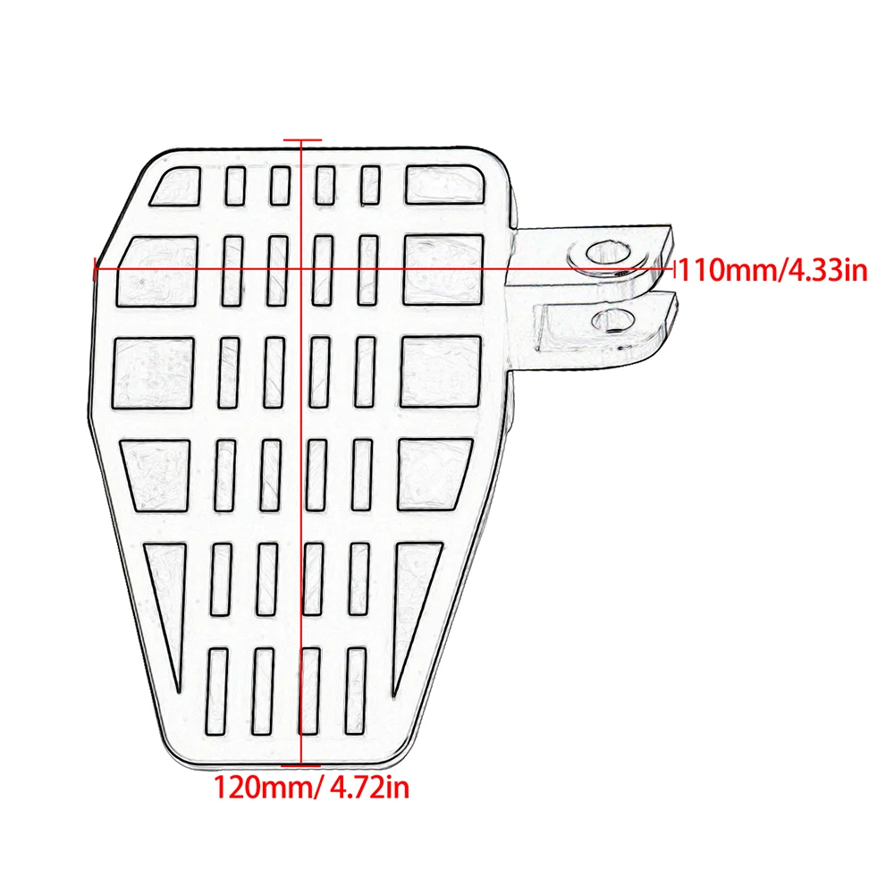 Motorcycle Aluminum Front Driver Footrests Foot Pegs Wide Pedals For 2021-2023 Honda Rebel 1100 CMX1100