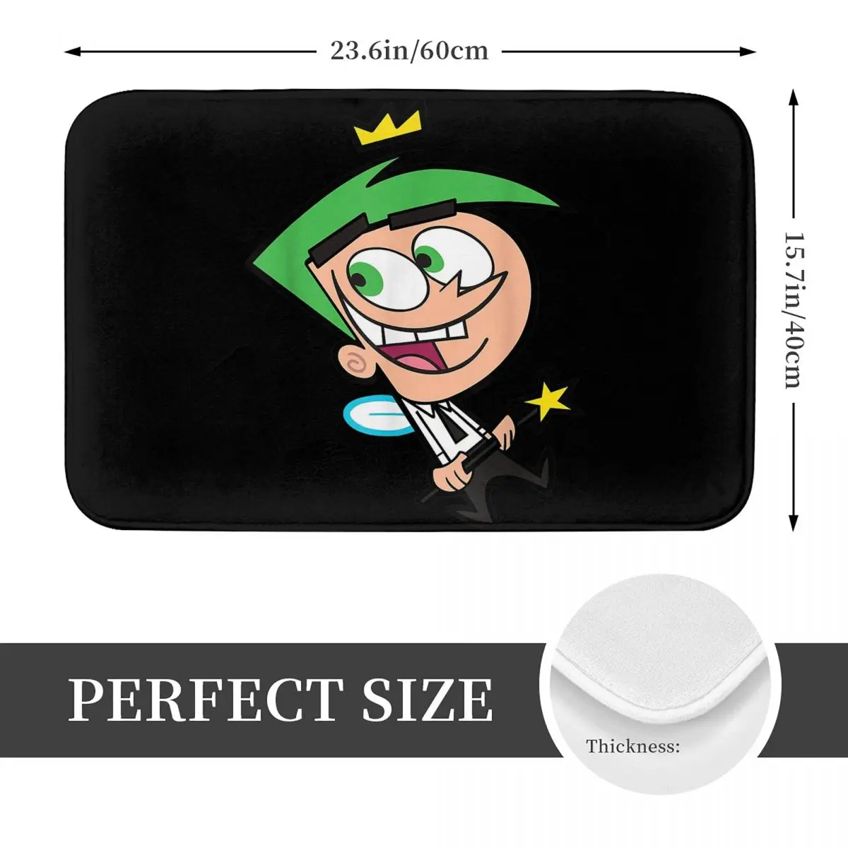 Fairly Oddparents Cosmo Doormat Kitchen Entrance Home Floor Mat Non-slip Carpet Rug for Bathroom Footpad Mats