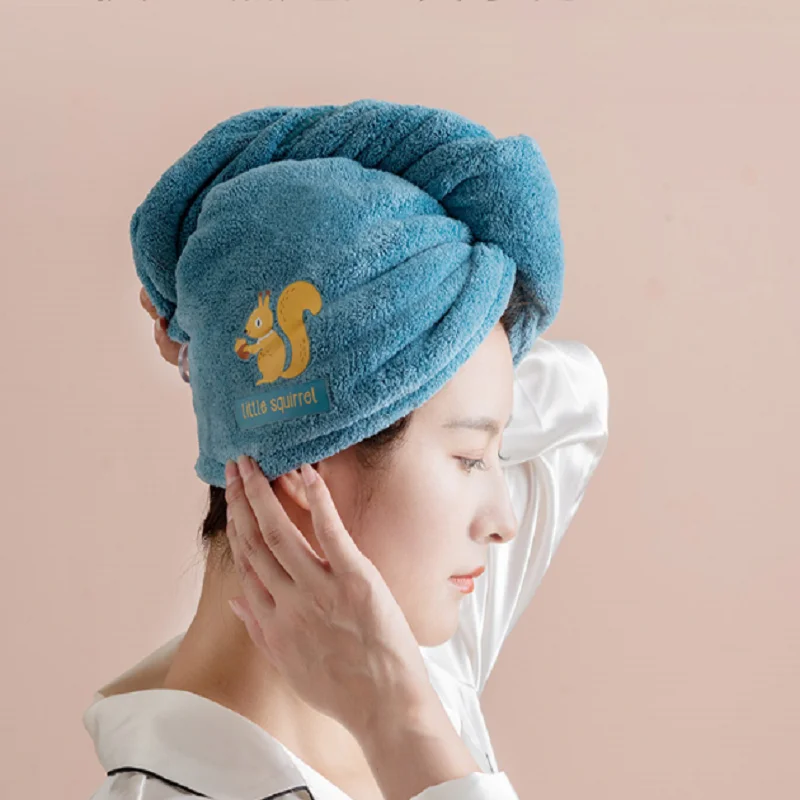 

Dry hair cap super absorbent quick drying women's new thickened bath cap towel shampoo hair wrap towel hat