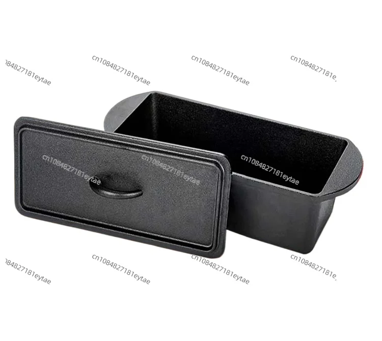 

Эмалированная чугунная хлебопекарная форма с крышкой, прямоугольная, в старинном стиле, для выпечки хлеба на закваске и крафтового хлеба