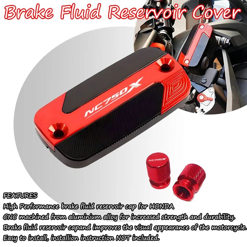 

For NC750X NC750S NC 750X 750S NC750 X/S 2013-2023 Motorcycle CNC Aluminum Front Brake Reservoir Fluid Tank Oil Cup Cover