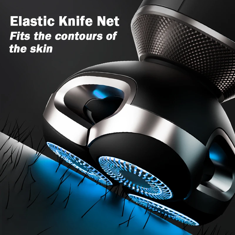 Elektryczna golarka elektryczna MSN maszynka do włosów golarka dla mężczyzn trymer do brody szybko ładująca wyświetlacz LCD 3D maszynka do golenia Smart Clean