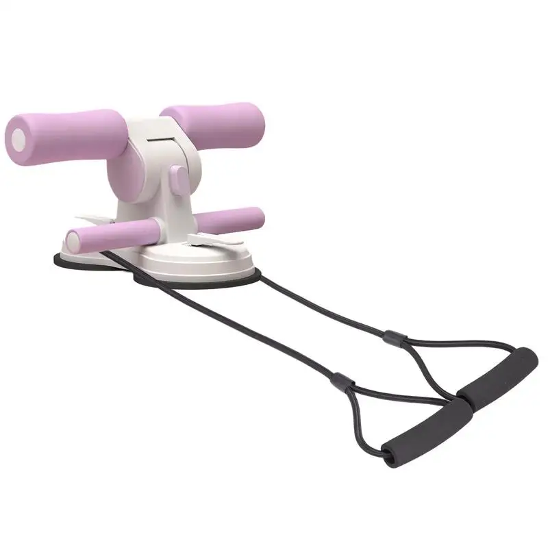 

Sit Up Suction Ab Machine & Exercise Equipment 3 Levels Adjustable Double Suction Cup And Elastic Pull Rope For Abs Workout Aids