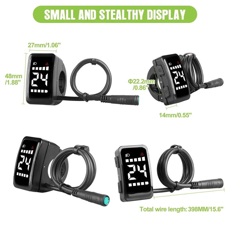 AEF6-Ebike Intelligente LCD Display DZ40 Mini Ebike Bildschirm Wasserdichte Elektrische Fahrrad Meter Für BAFANG BBS02B BBS01B BBSHD