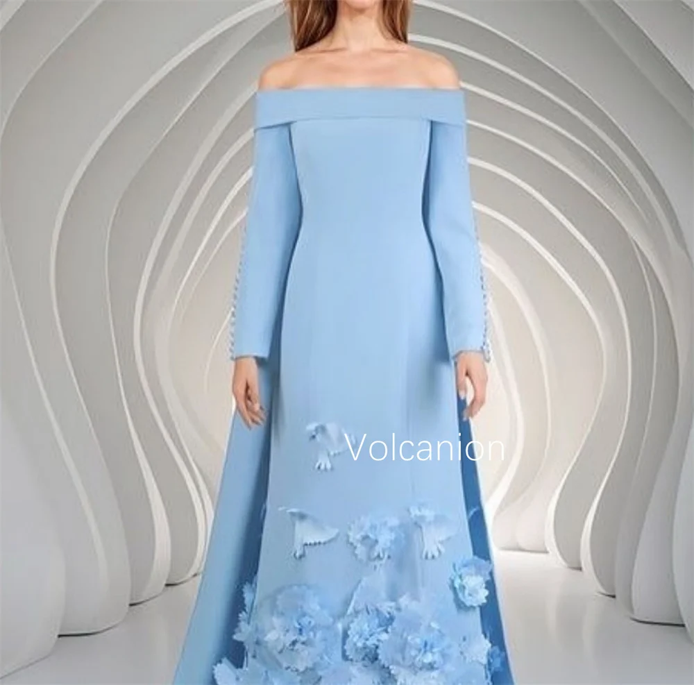 تخصيص جيرسي زين زر خارج على الكتف ألف خط فساتين طويلة مناسبة مخصصة أزياء رائعة مساء رسمي