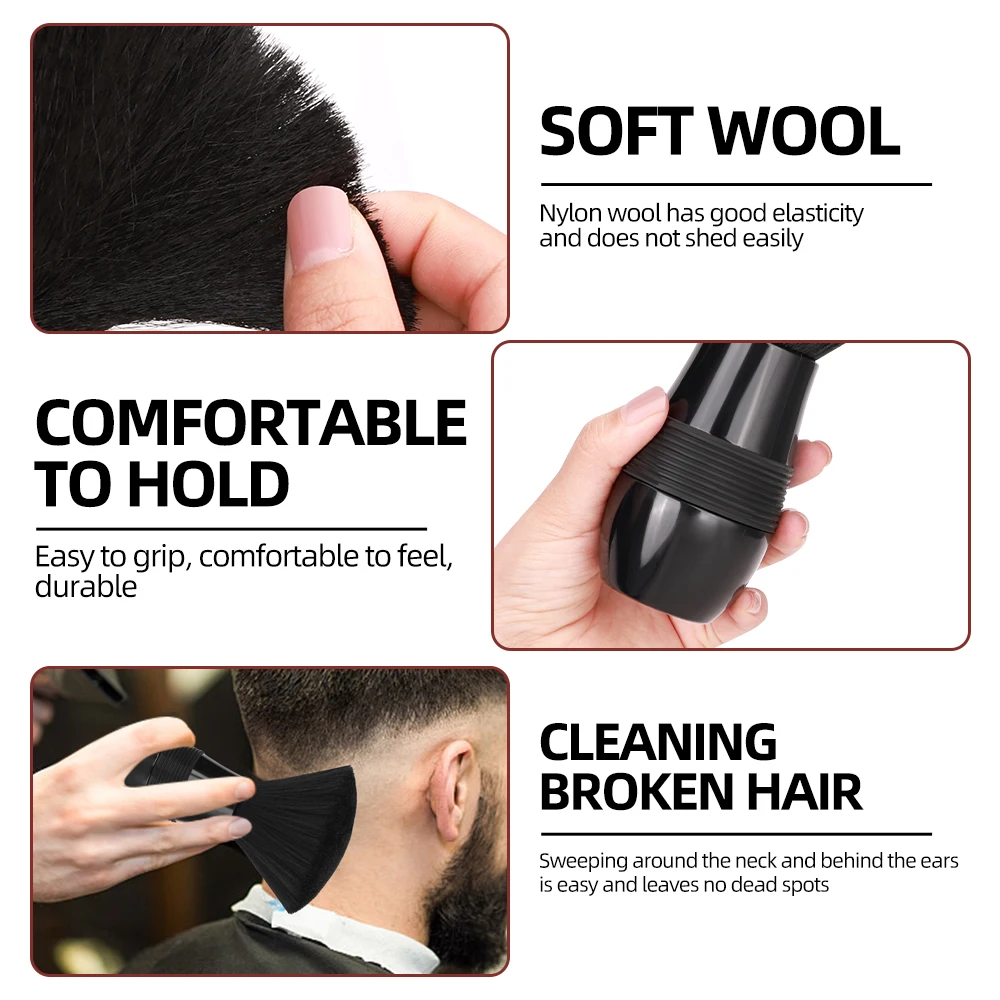 NEW Professional Soft Bristle Barber Neck Duster Brush Ergonomic Hair Cleaning Brush For Salon Home Hairdressing Styling Tools view 4