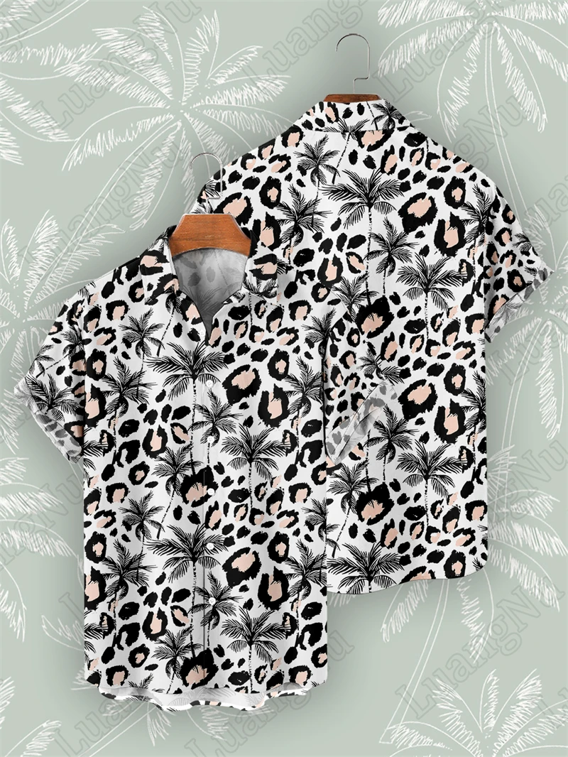 

Plant 3d Printing Men's Short Sleeve Shirts Hawaiian Summer Holiday Cardigan Male Casual Lapel Tops Fashion Graphic Blouse