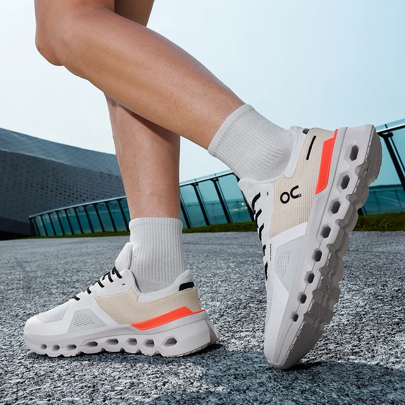 2026 New Men Shock Absorb Running Shoes Breathable Mesh Sneakers Trendy Comfortable All Match Casual Athletic Footwear Hot Sale view 2