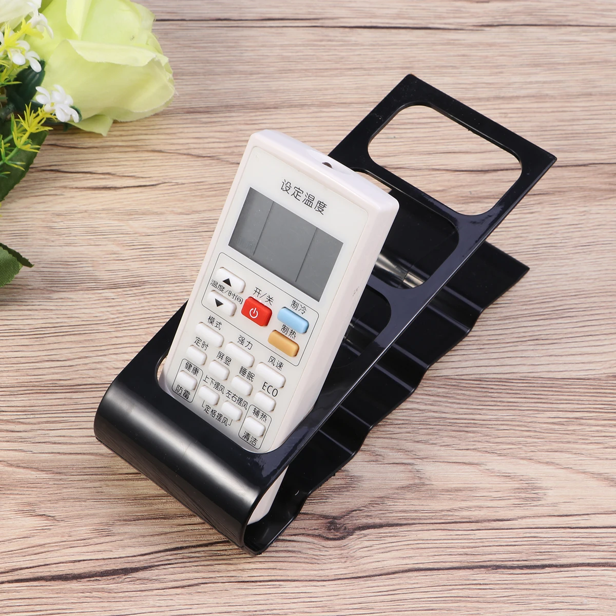 

Remote Organizer Storage Rack For Dvd Vcr Remote Controls Portable Multifunctional Stand Anti-Slip Base Wrinkled Design