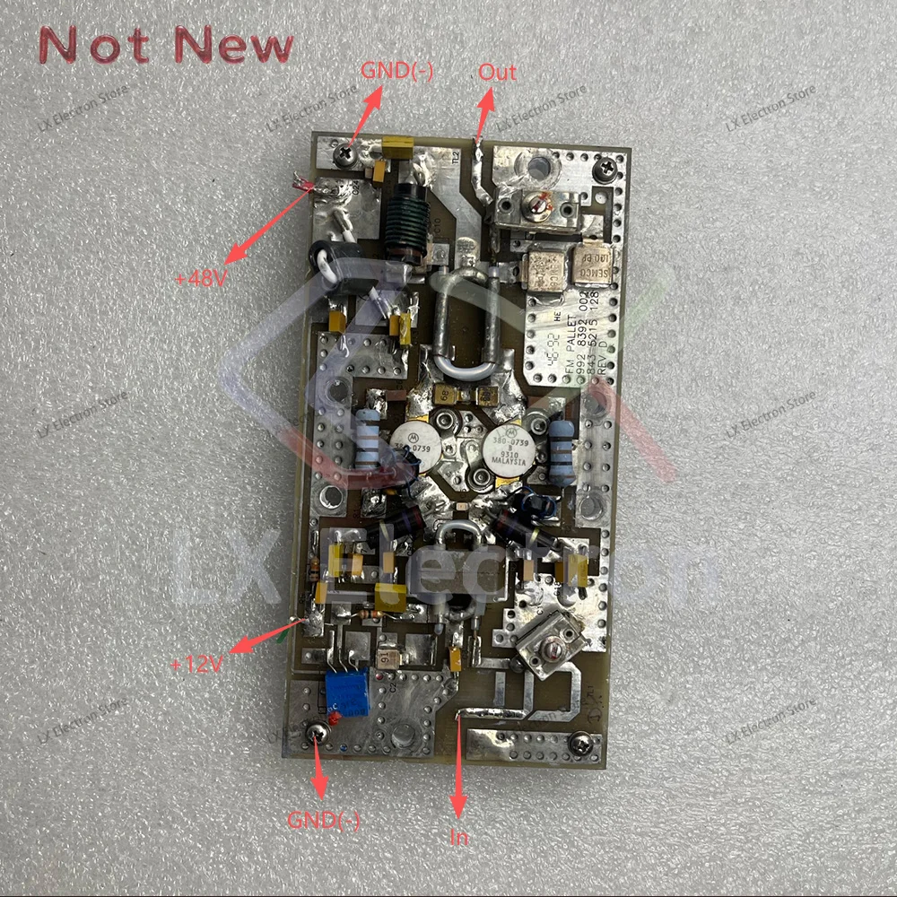 300W 48V VHF Narrowband Fixed-point FM Power Amplifier, Dual 380-0739 LDMOS Transistors, 3–12W RF Drive Input