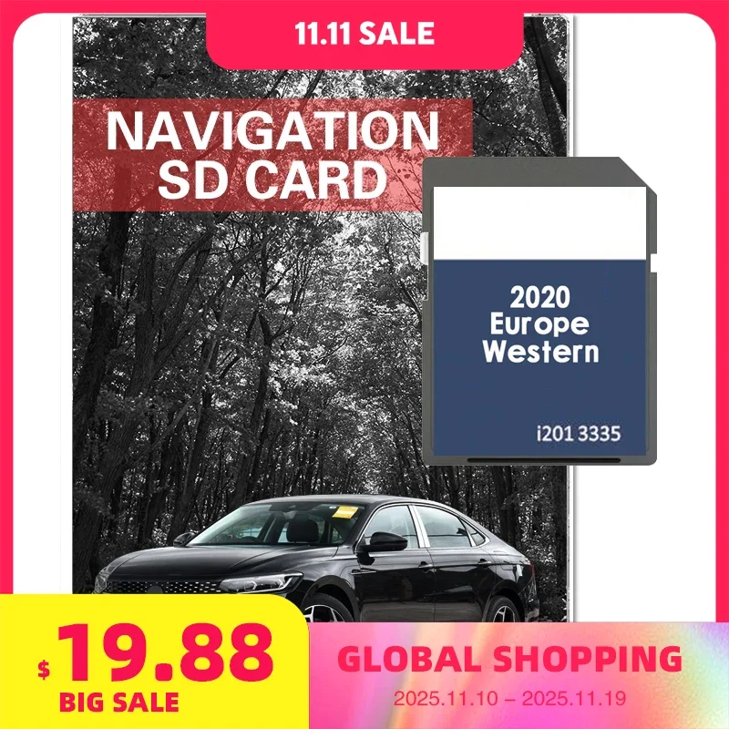 

for Skoda Amundsen Navi SD Card Newest 2020 West Europe RNS 310 SD Card Map Cover Germany France UA UK Poland