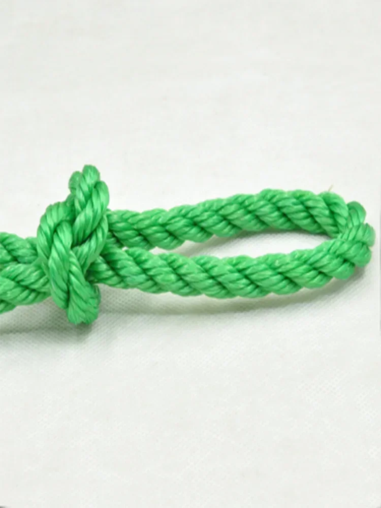 Green Nylon Woven Plastic Rope Truck Cargo Binding Clothes Drying Cord Durable and Sturdy Outdoor Construction Pull Cordage