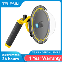 TELESIN 6'' Dome Port 30M Waterproof Case Housing For Gopro Hero 9 10 11 12 13 Trigger Dome Cover Lens Accessories