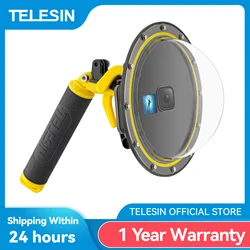 TELESIN 6 ''Puerto de cúpula 30M carcasa impermeable para Gopro Hero 9 10 11 12 13 cubierta de cúpula de gatillo accesorios de lente