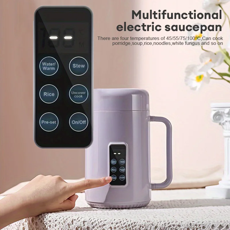 220 فولت/110 فولت التلقائي بالكامل وعاء الحساء الصغير وعاء العصيدة المنزلية الكهربائية إناء عميق السيراميك BB حساء عصيدة طباخ الاتحاد الأوروبي/الولايات المتحدة التوصيل #4