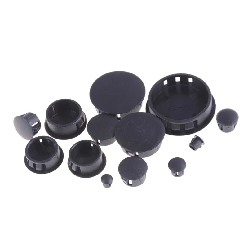 Dia. 5mm-38mm Silicone Rubber Snap-on Blanking Bore Plugs Hole Stopper Round Tube Pipe End Caps Sealing Dust-proof Waterproof