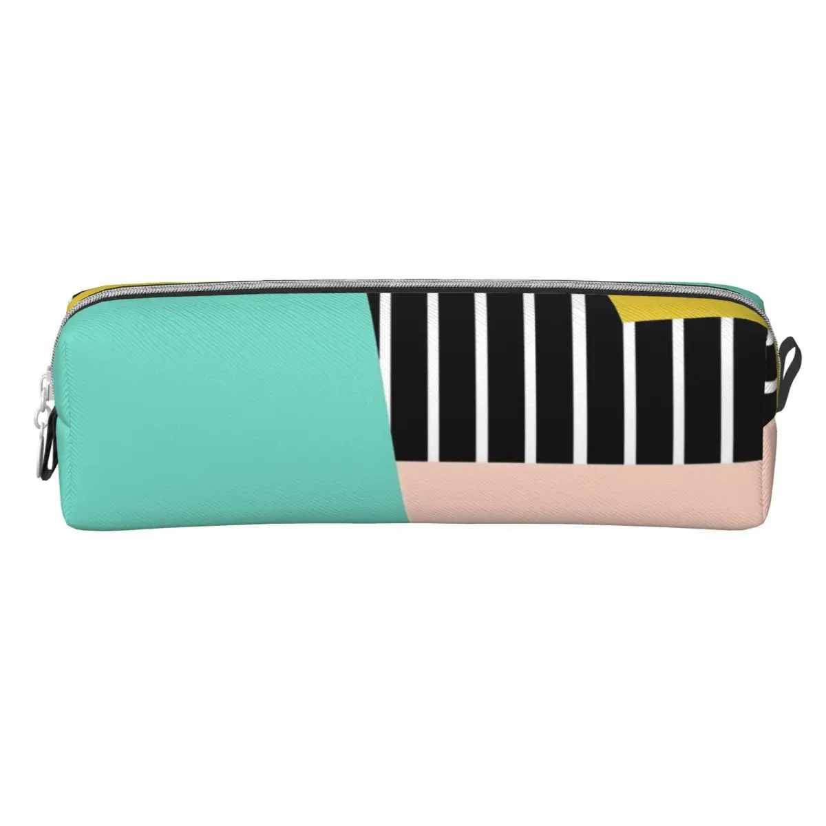 Abstract ColorBlock Pencil Case Stripes Print University Pencil Box Child Zipper Lovely School Pencil Cases Printed Supplies