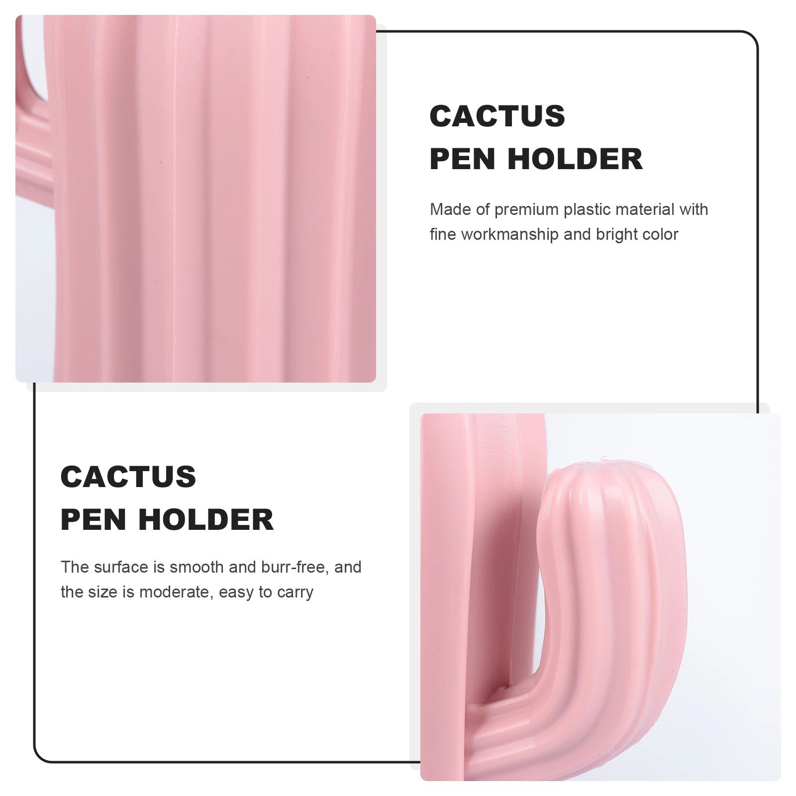 

2 Pcs Plastic Cactus Pen Holder Large Capacity Brush Pot Light Green Storage Jar Stationery ganizer Desktop Home Office