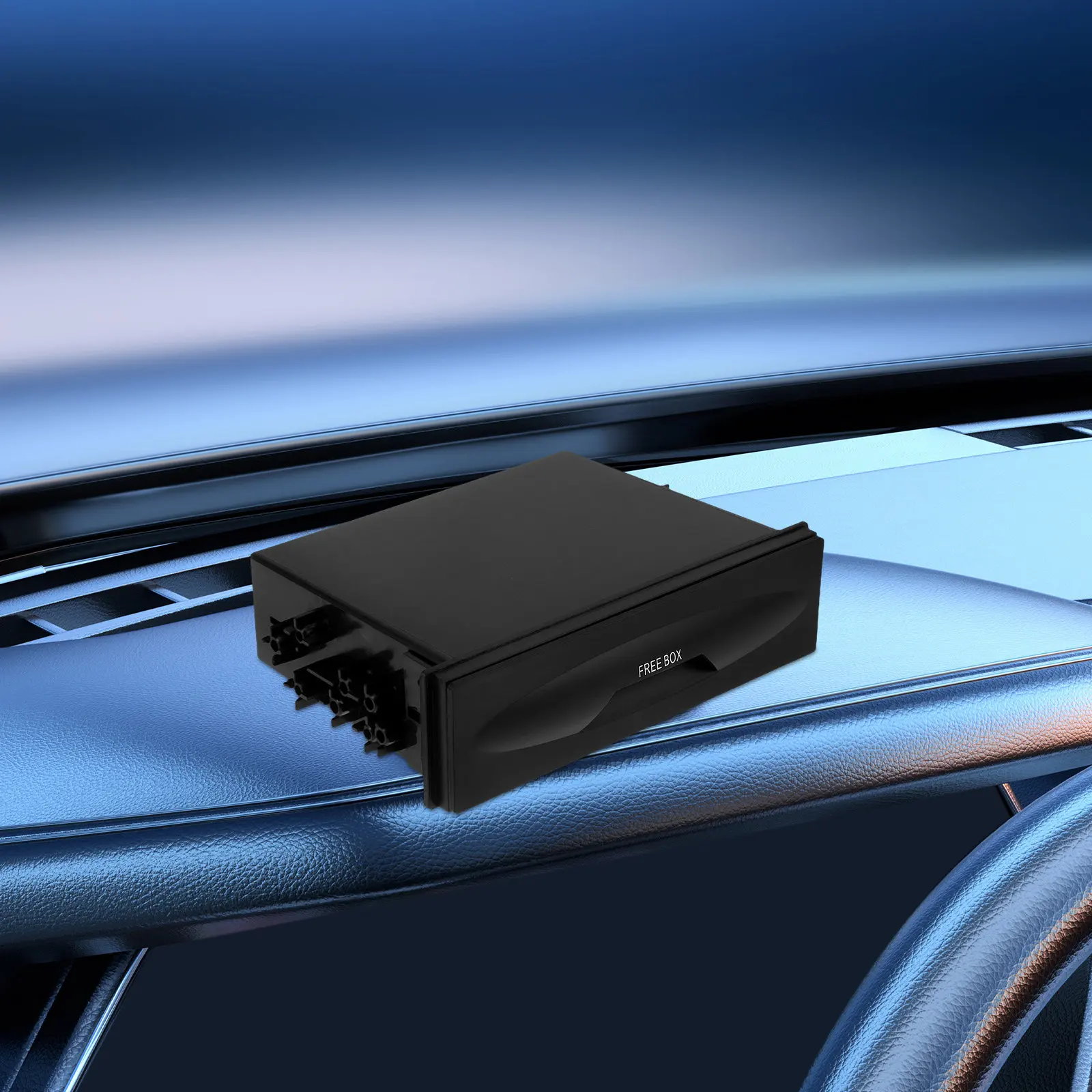 

Car Audio Modification Box CD Player Holder Organizer Storage Dash Trim Stereo Car Accessories Easy Installation Universal Fit