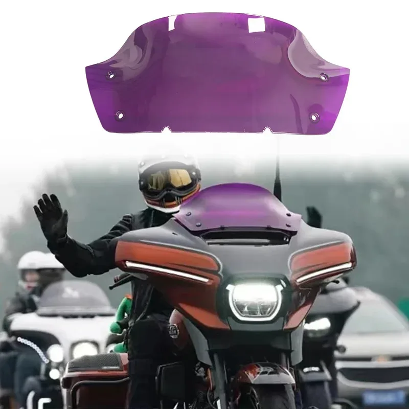 

Motorcycle 9 Inch PC Wave Shield Windscreen 4mm Thick for Harley Touring Road Glide 2024-up Street Glide 2023-up