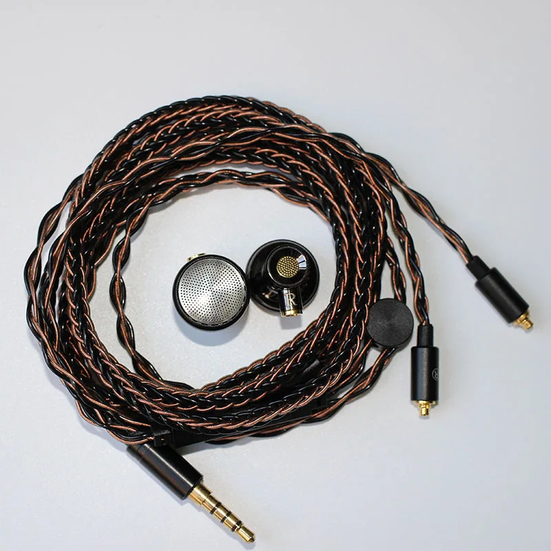 DIY MX500 headset flat head mmcx plug-in 8-strand wire metal shell in-ear ear shell fever headset