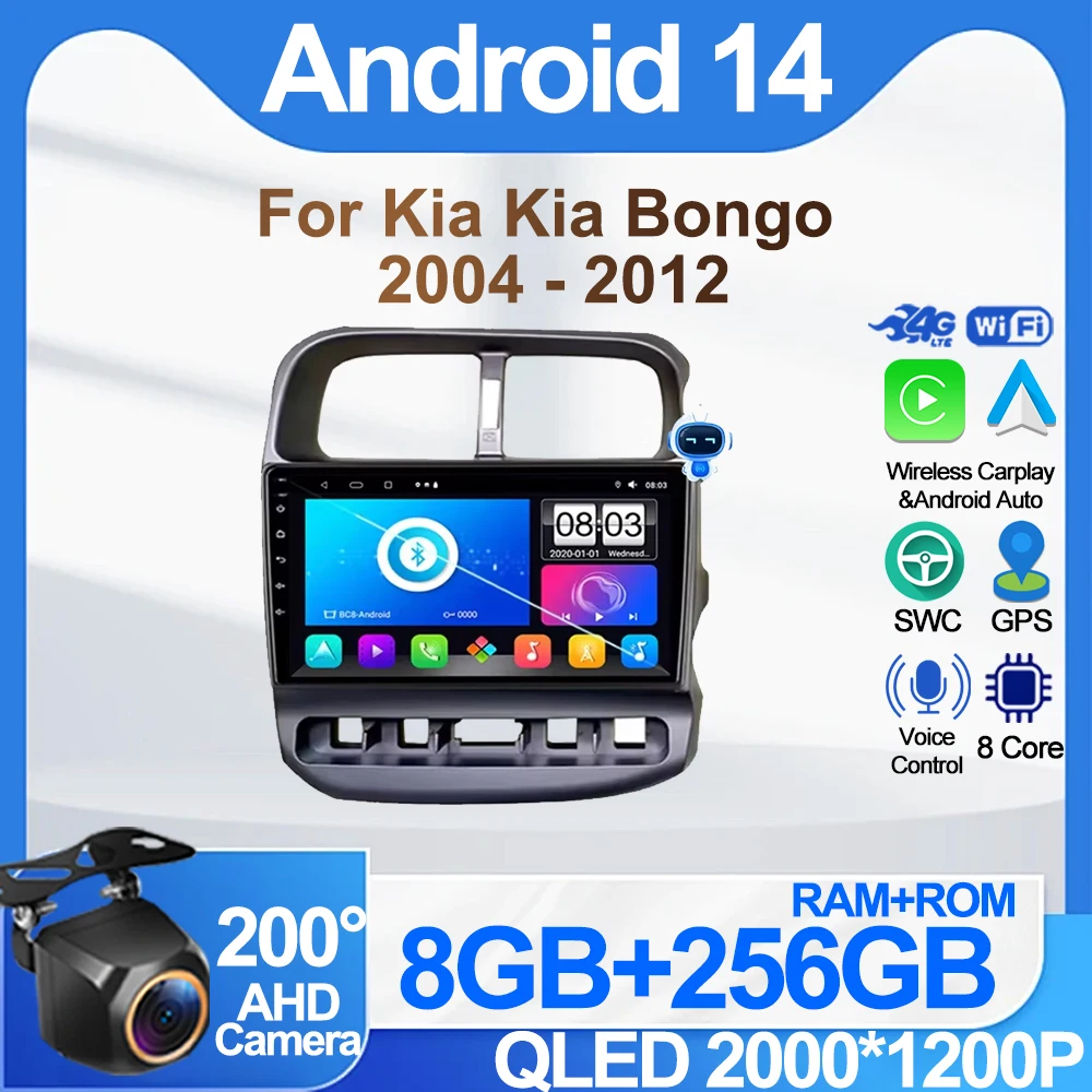 

Автомобильный мультимедийный видеоплеер на Android для Kia Bongo 2004-2012, 2 din, GPS-навигация, беспроводная автомобильная интеллектуальная система на Android