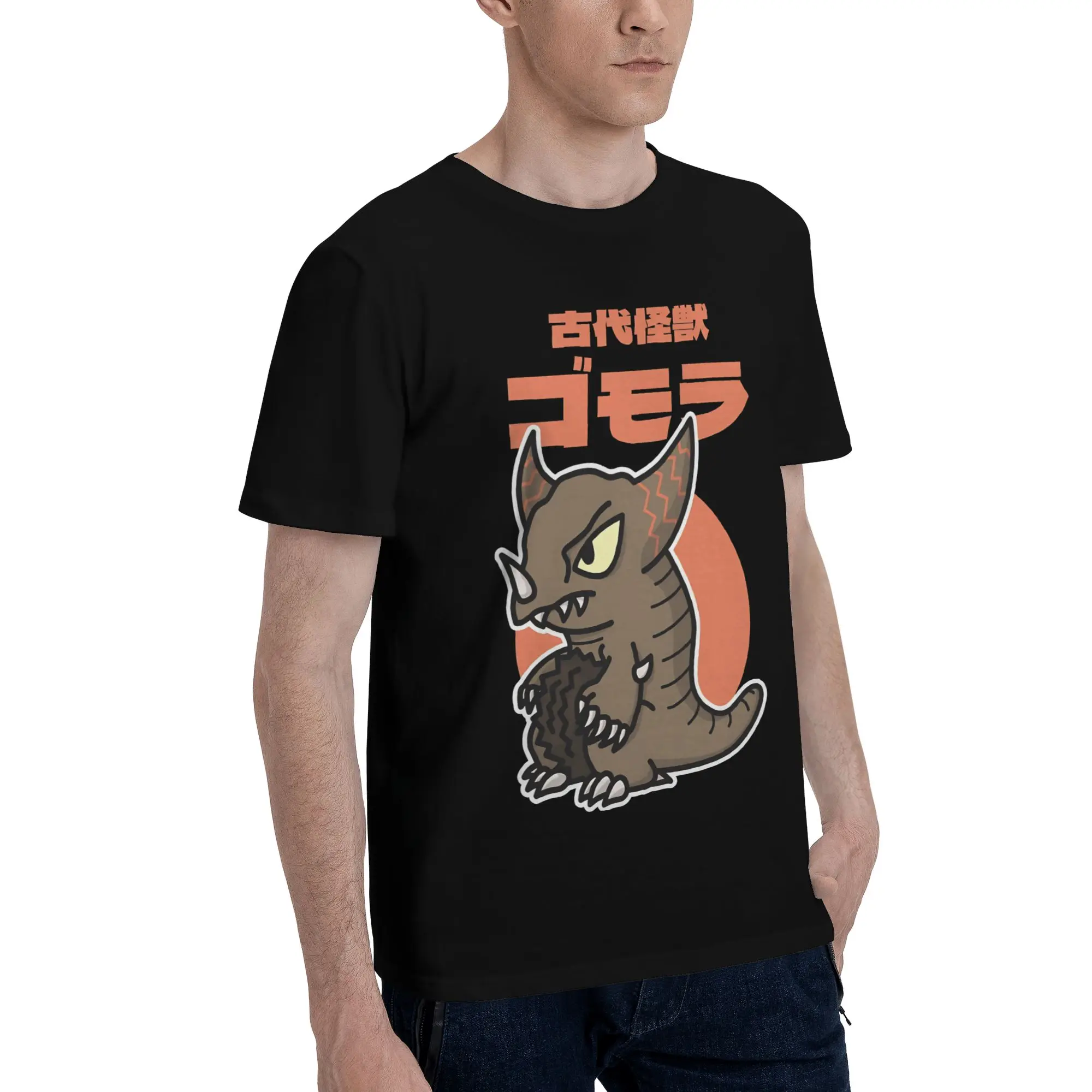 Ancient Kaiju Gomora Chibi Style Kawaii  Funny Graphic 100% Cotton T-Shirt Bandai Ultraman Series Tops Tees For Men
