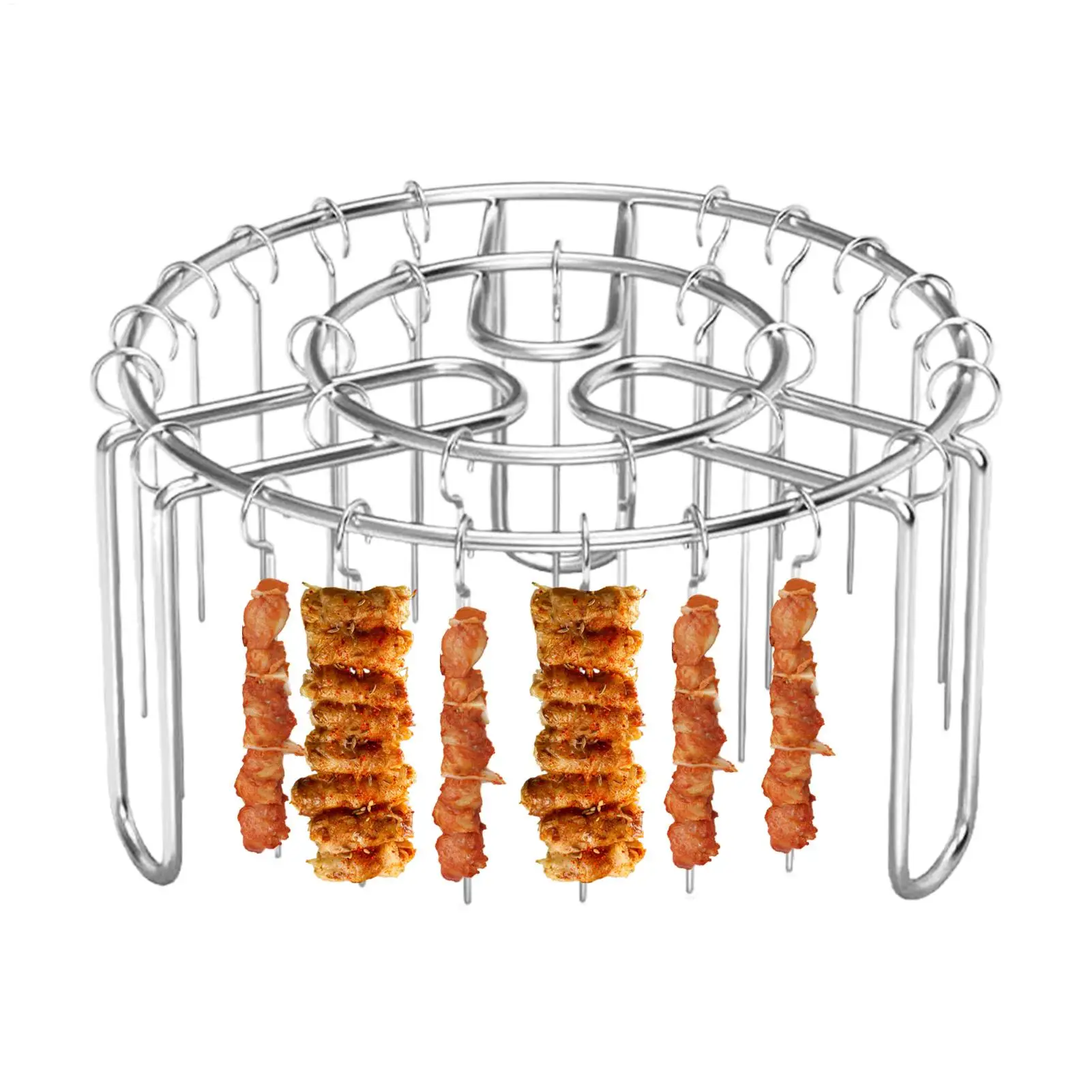 Luftfritteusenständer, Luftfritteusen-Spießständer, antihaftbeschichtet, wiederverwendbar, vertikal, hitzebeständig, rostfrei, rostfrei, für Restaurant