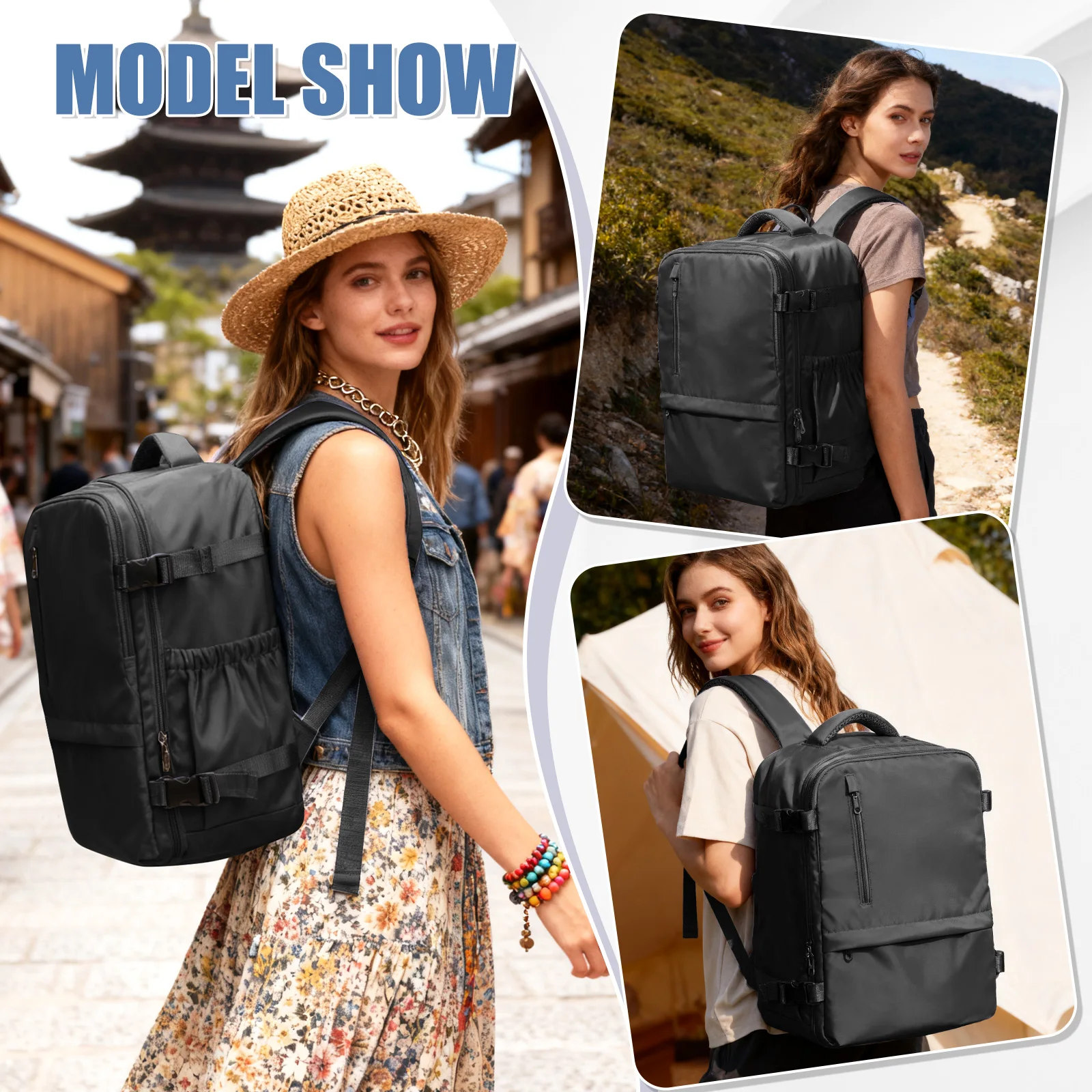 أكياس المقصورة Ryanair 40x30x20 حقيبة المقصورة تحت المقعد، حقائب اليد حقيبة السفر بحجم المقصورة حقيبة حمل الأعمال حقيبة ظهر للكمبيوتر