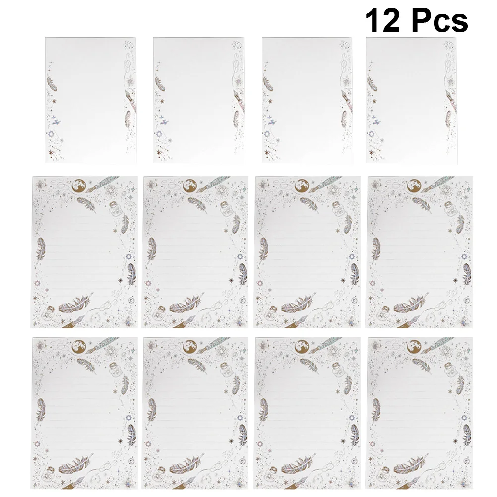 

1Set Letter Paper Envelopes Set Hot Stamping Pattern Premium Kraft 4 Envelopes 8 Papers Christmas Holiday