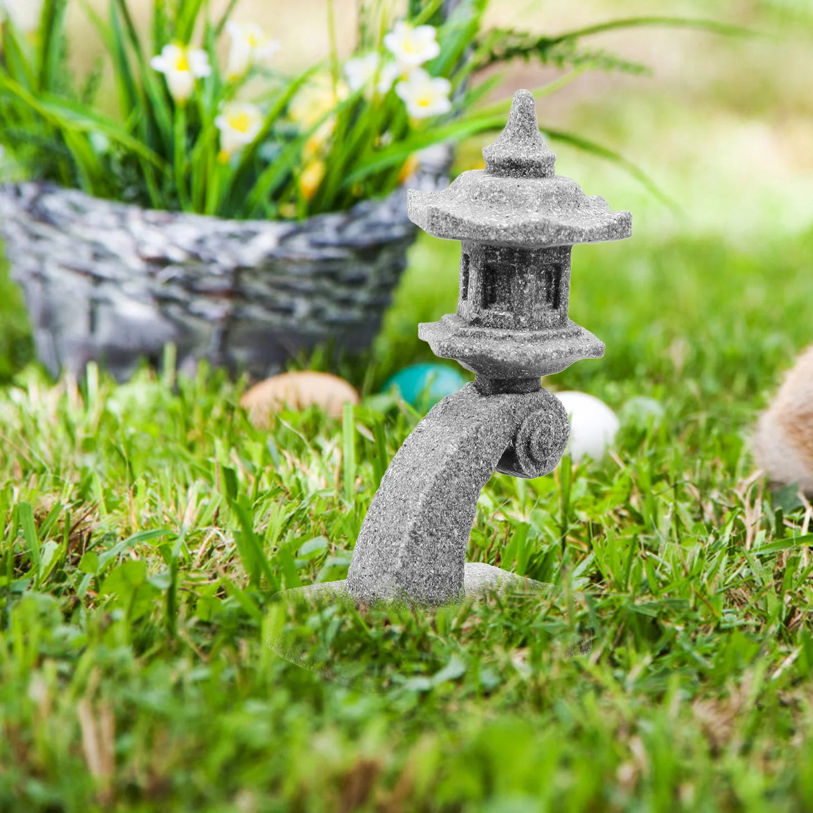 الحلي الحجرية فانوس تمثال معبد ديكور منزل صغير ملحق حديقة طاولة الرمل نموذج الديكور تزيين